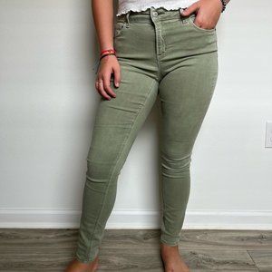 Old Navy Green Rockstar Super Skinny Jeans